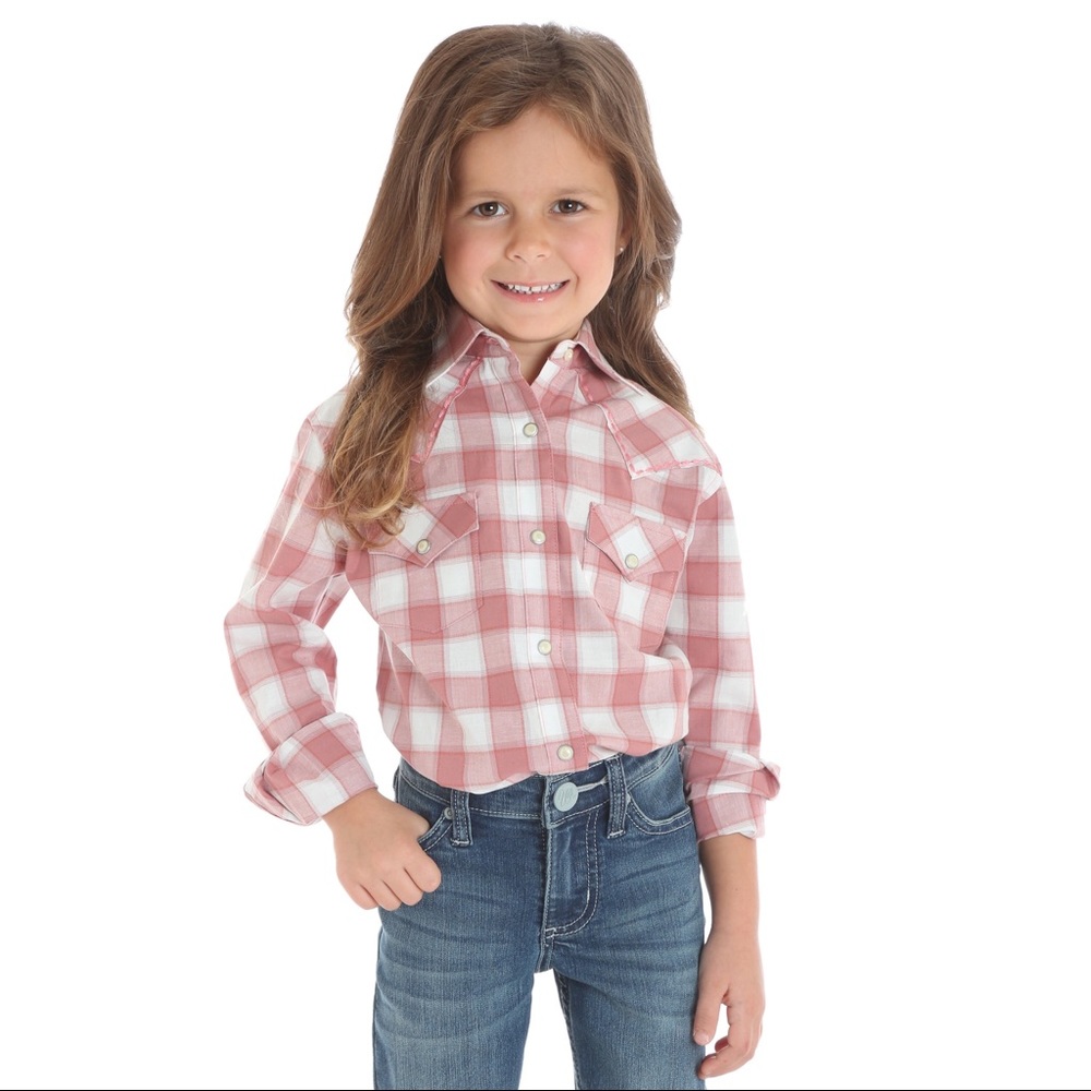 Girls Long Sleeve Snap Down Western Shirt